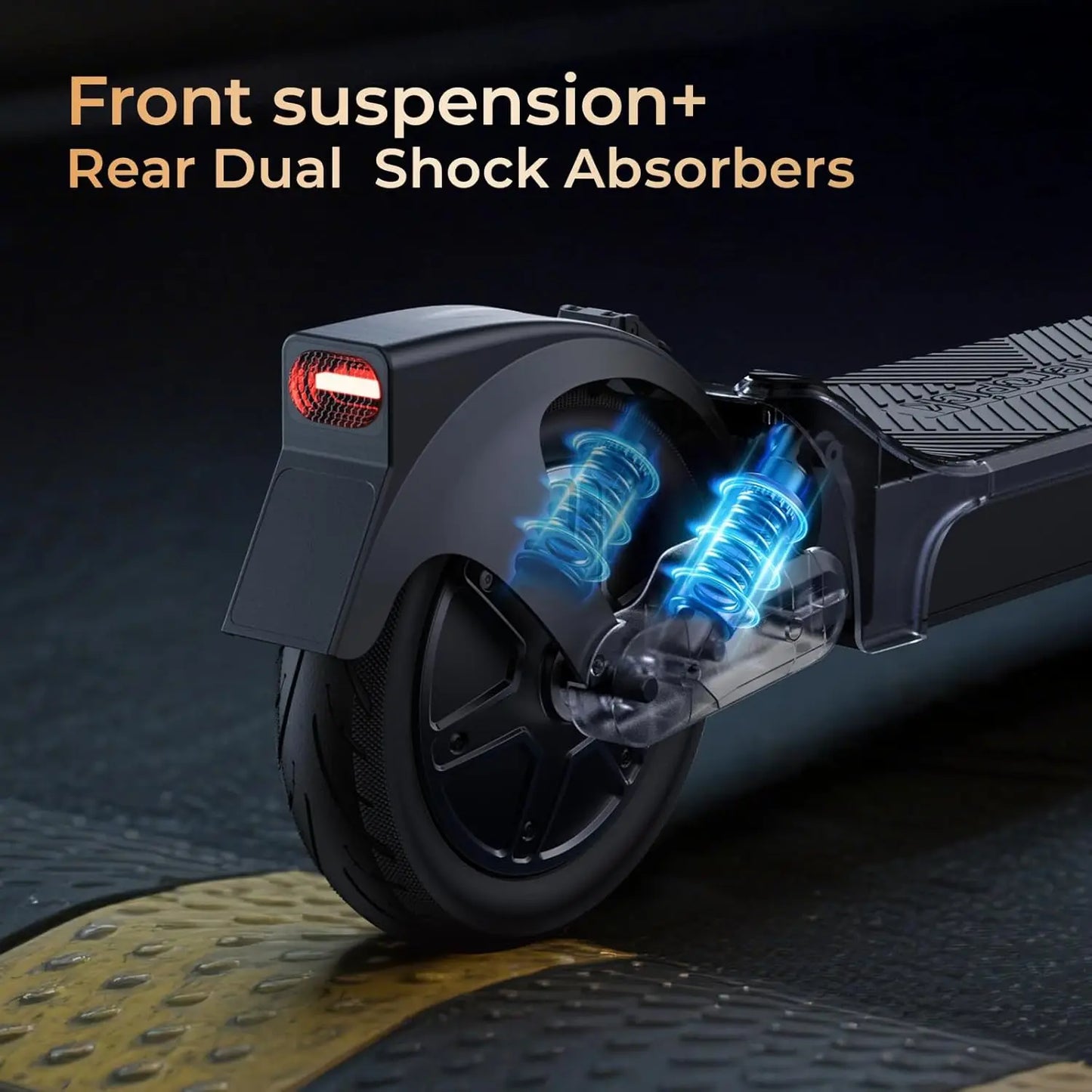 Foldable Adult E-Scooter 1000/500W 20MPH 10/8.5 Inch Non-slip Tire 40/20 Miles Long Range Dual Shock Absorption APP Control