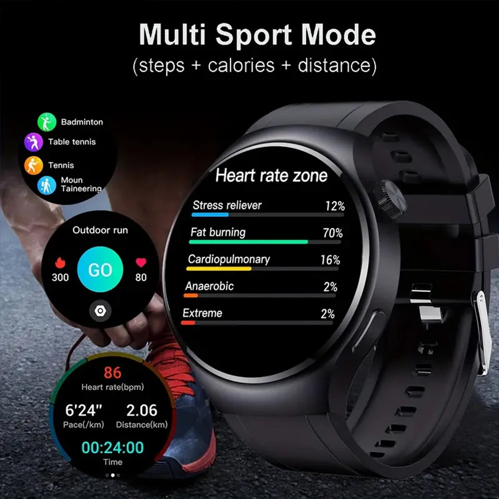 SENBONO Men's Smart Watch Heart Rate Blood Oxygen Monitor Bluetooth Call Multiple Sport Modes Voice Assistant Smartwatch for Men