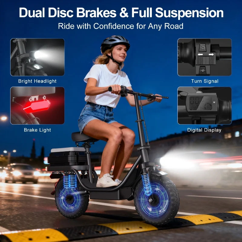 Cheap Electric Scooter,1000w 30miles 48v 14 Inch Electric Bicycle, Capable Of Climbing 25° Slopes,electric E Bike For Adults