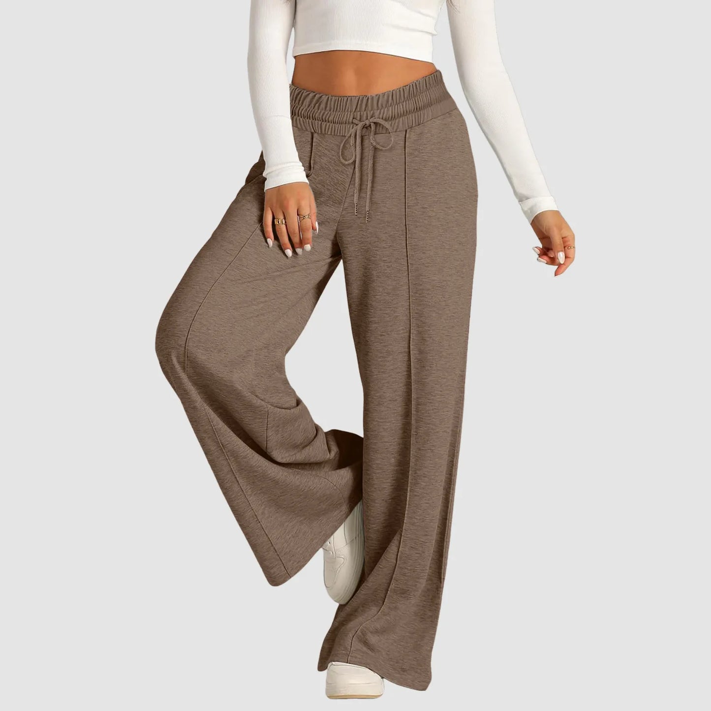 Tie Pants For Women Summer Casual Loose Wide Leg Trousers Jumpsuit Casual Spaghetti Strap Stretchy Long Pant Sports Sweatpants