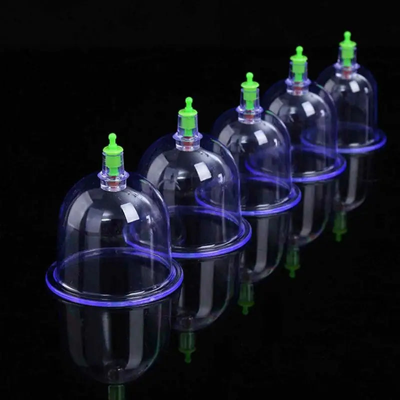 Family Full Body Neck Back Massage Helper Silicone Cellulite Massager Vacuum Cans 12 Cupping Cup Set Chinese Health Care Tool