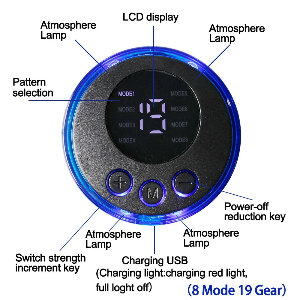 8 Modes EMS Wireless Muscle Stimulator Fitness Trainer ABS Abdominal Electric Weight Loss Body Slimming Massageador USB Charging