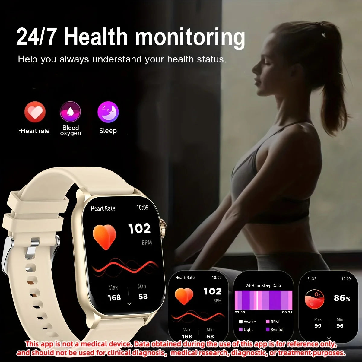 SENBONO Women Smart Watch Alway on Display AMOLED Screen Bluetooth Call Waterproof 100+ Sport Mode DIY Dial Smartwatch for Women