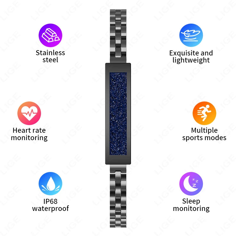 LIGE Outdoor Multisport Smart Watches Smart Band  Sports Smart Bracelet Heart Rate Detection Sports Tracker Shake To Take Photo