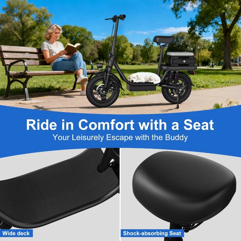 New Electric Bike Scooters Free Shipping,500w Peak Motor 14 Inches 25mph 30 Miles 48v 15a 17.5a Battery,for Electric Bicycle