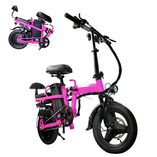 500W Motor Electric Bike for Adults and Women 20MPH Folding Ebike 48V 20Ah Battery 14" Folding Electric Bicycle for Commuter