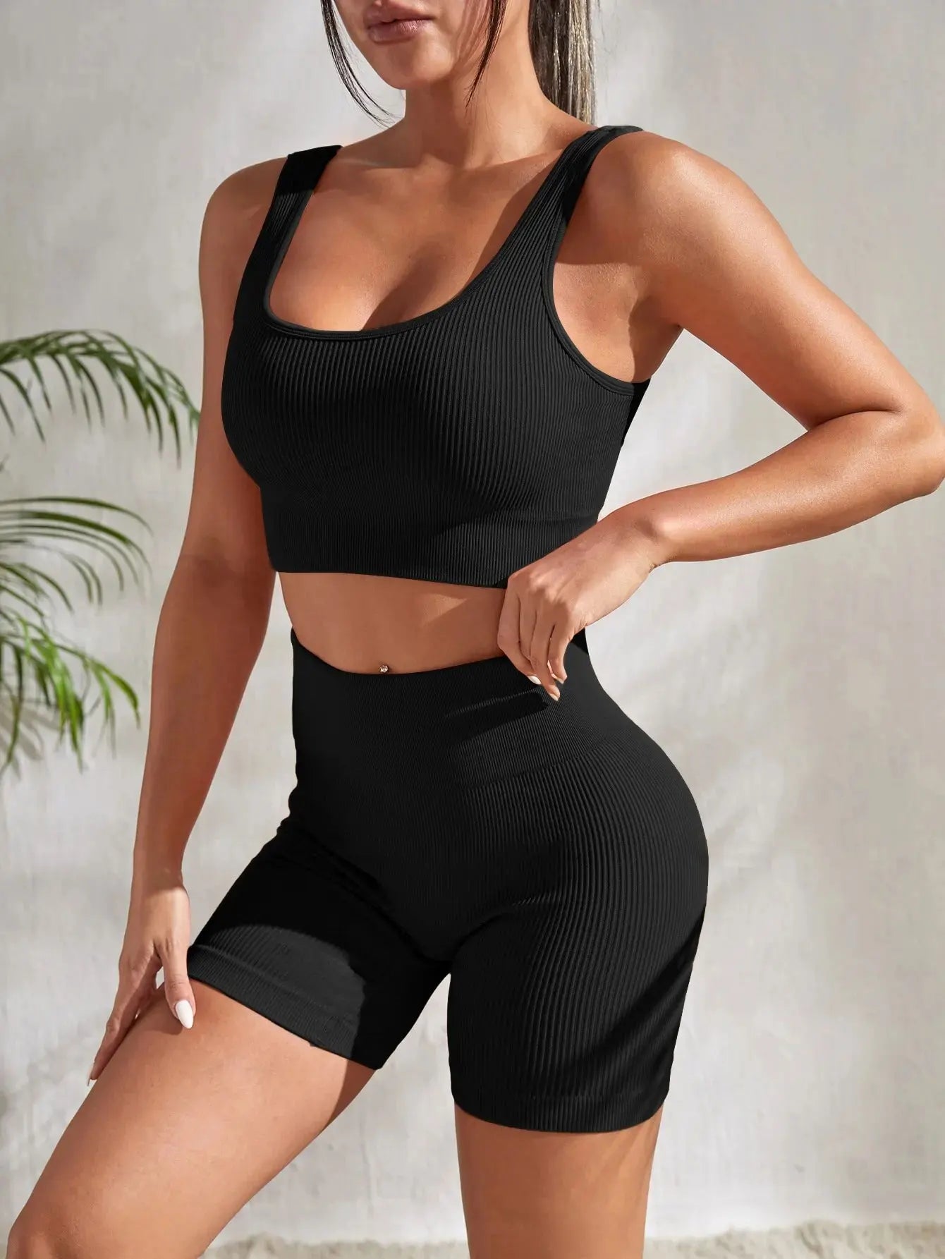 CZGUKE New Arrival Fashion Seamless Exercise Body-Tight Quick Dry Moisture Absorption High Waist Hip Yoga Fitness Set for Women