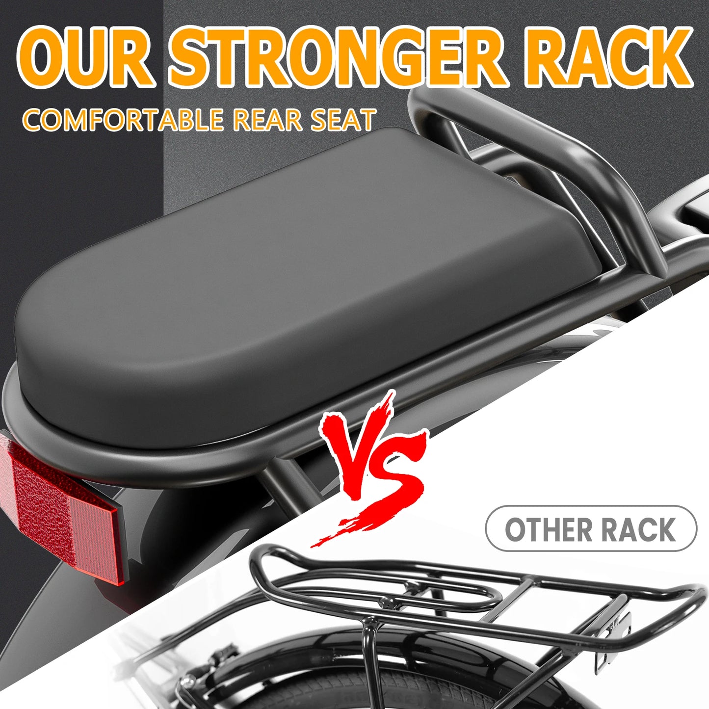 CAROMA Electric Scooter, 48V Removable Battery E-Bike, Up to 30Miles, 500/800/1200W Motor, 20" Fat Tire, UL2272,1 Year Warranty