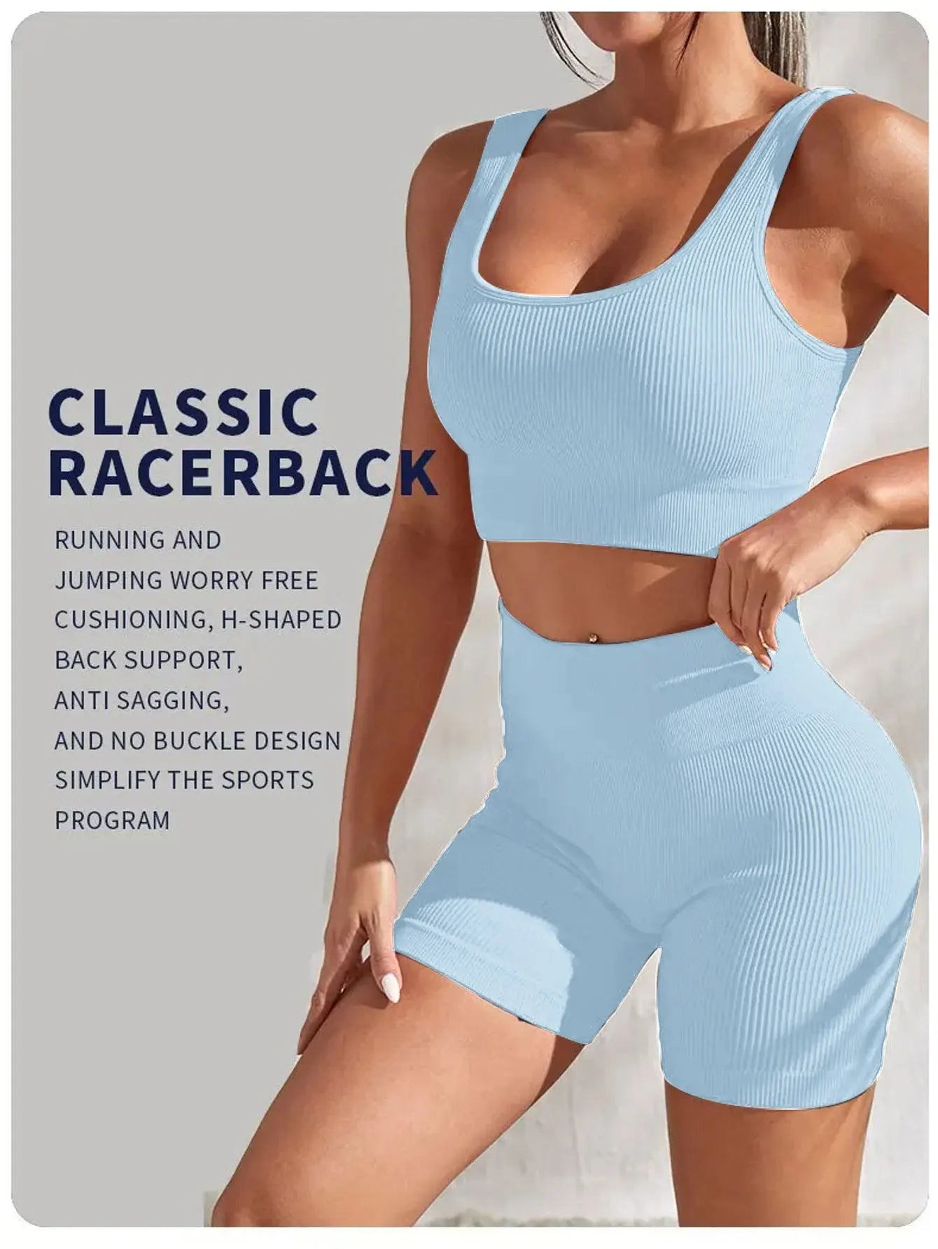 CZGUKE New Arrival Fashion Seamless Exercise Body-Tight Quick Dry Moisture Absorption High Waist Hip Yoga Fitness Set for Women