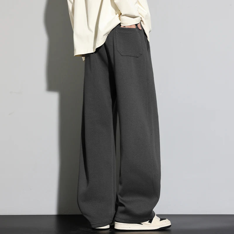 Autumn Men Sweatpants Baggy Joggers Cotton solid color Neutral Loose Outdoor Jogger Fitness Trouser