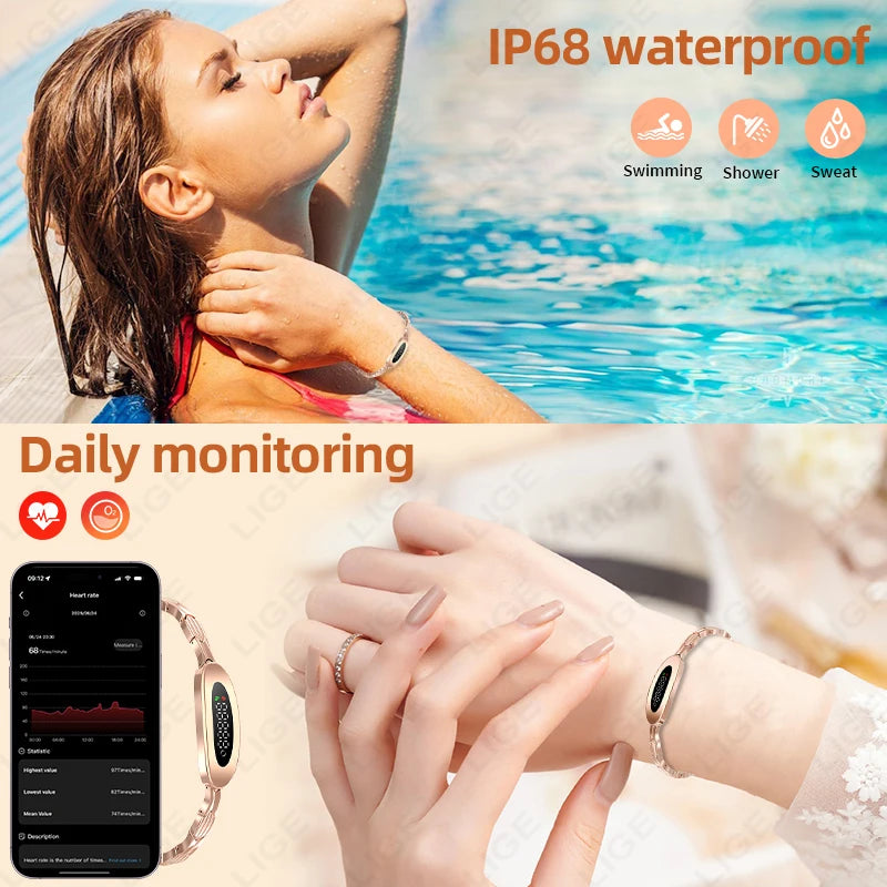 LIGE Smart Bracelet Women Waterproof Fitness Activity Tracker Heart Rate Sleep Monitor Pedometer Men Smart Watch For Android iOS