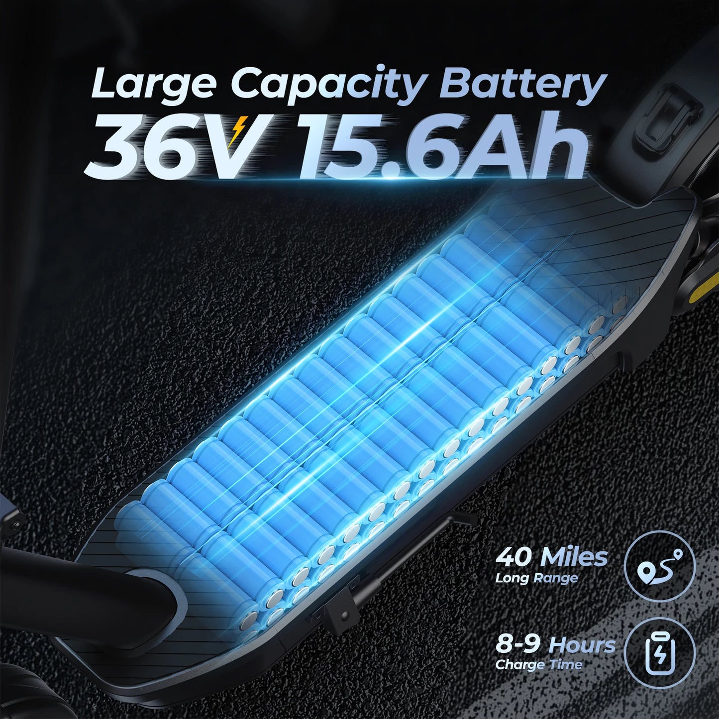 E10 Electric Scooter 1000W 20mph Max Speed 10" Tubeless Tire Folding E-Scooter 40miles Max Range Dual Suspension APP for Adult