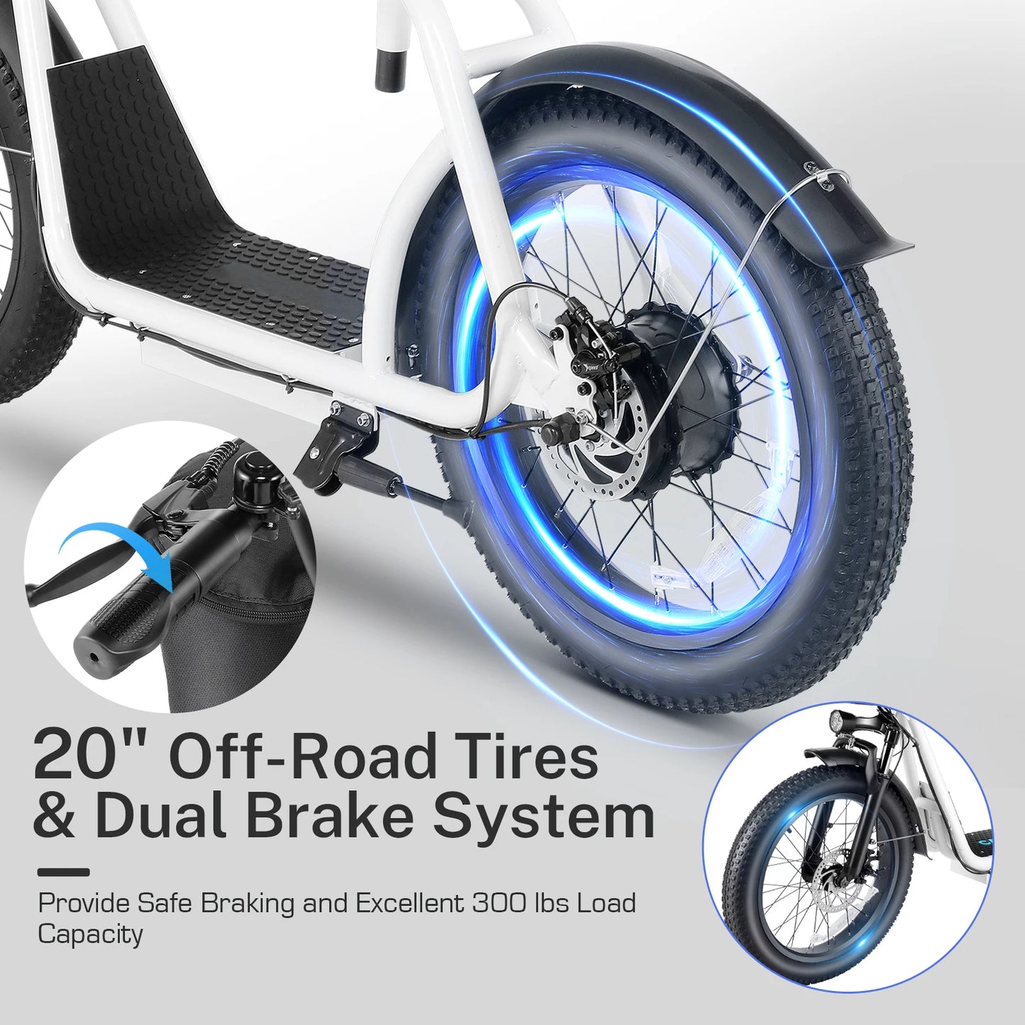 Peak 819W Folding Electric Scooter Adult E-Scooter Up to 30Mile& 20MPH Electric Bicycle For Commuting With Basket AdjustableSeat