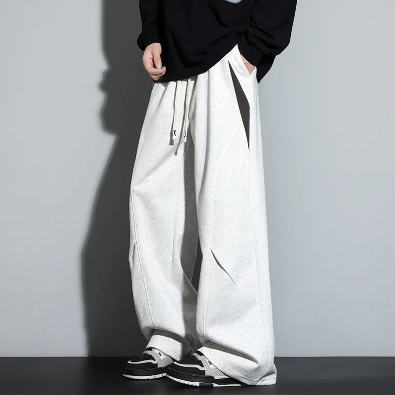 2025 Autumn Men Sweatpants Baggy Joggers Cotton Korean Sports Pants  Neutral Loose Outdoor Jogger Fitness Trouser