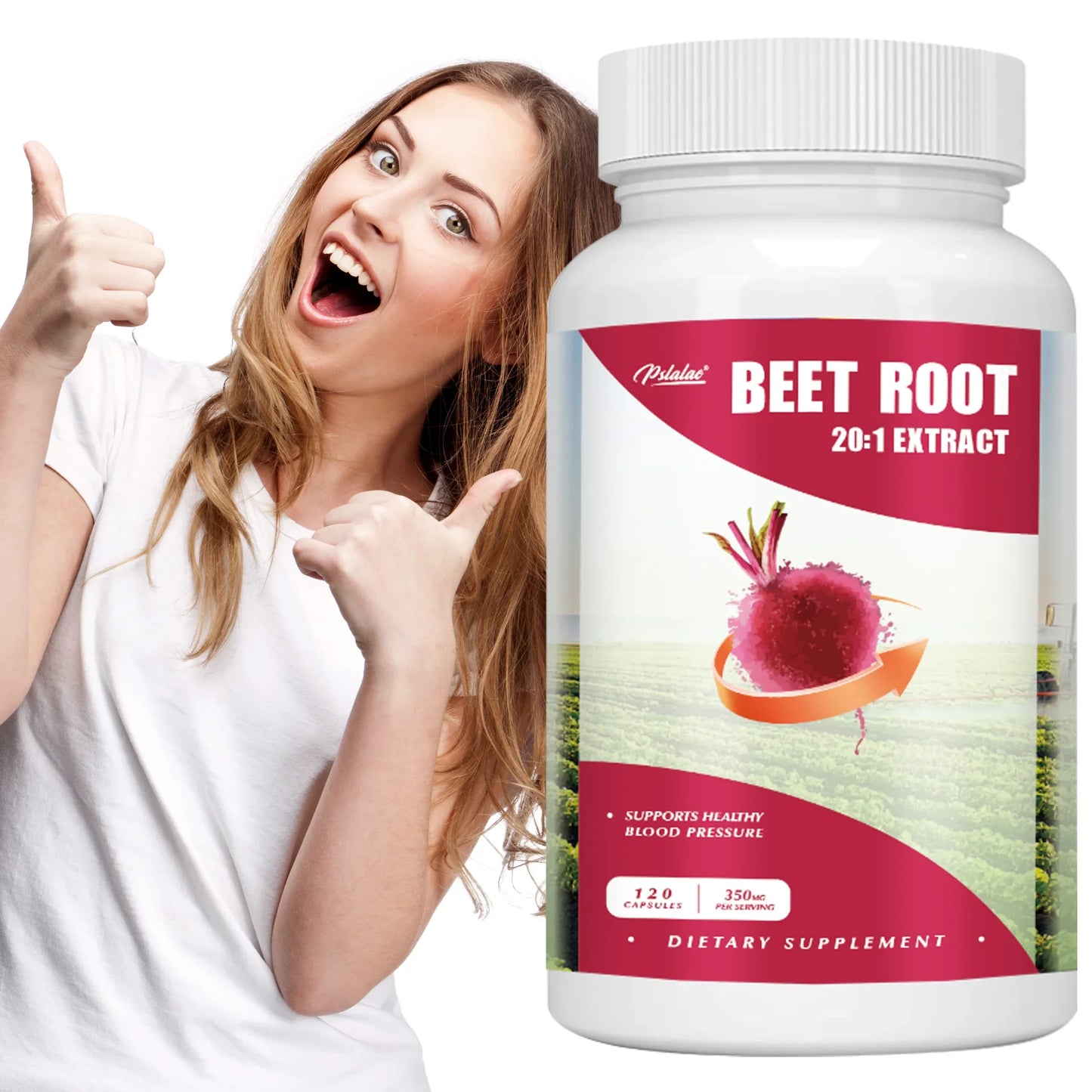 Beet Root - Supports Heart Health, Circulation, Immune System and Digestive System - 120 Capsules