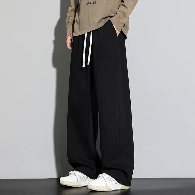 Autumn Men Sweatpants Baggy Joggers Cotton solid color Neutral Loose Outdoor Jogger Fitness Trouser