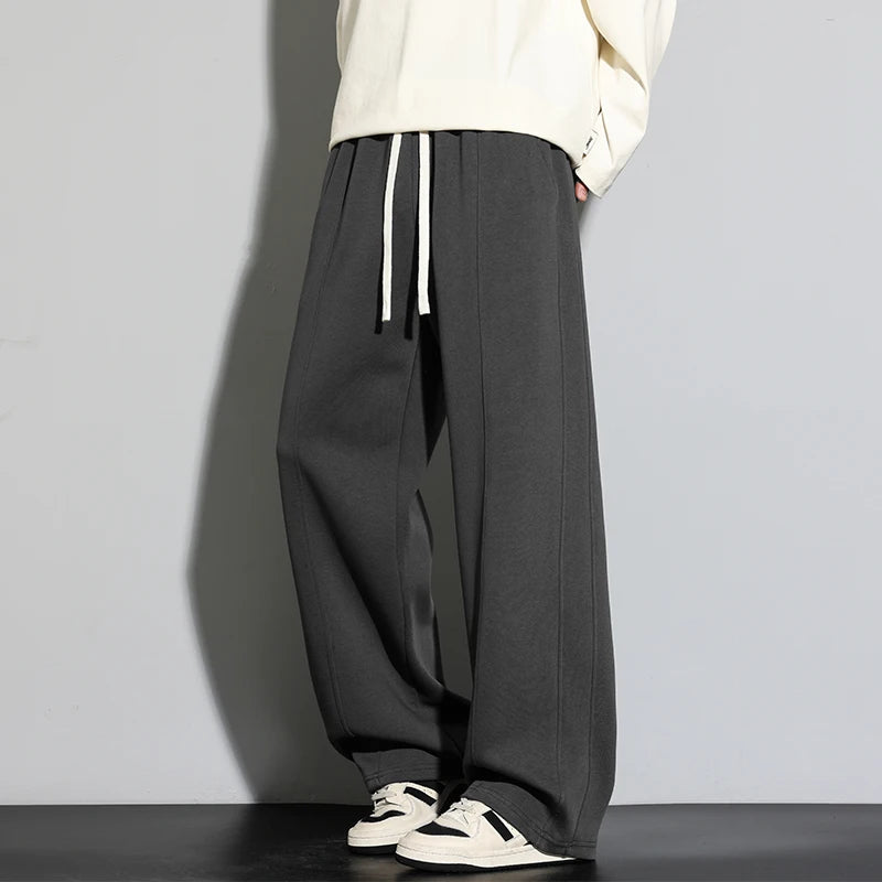 Autumn Men Sweatpants Baggy Joggers Cotton solid color Neutral Loose Outdoor Jogger Fitness Trouser