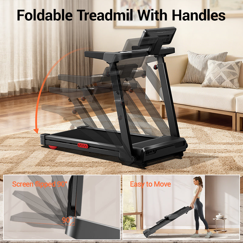 UMAY Treadmill Automatic Incline Foldable Home Gym