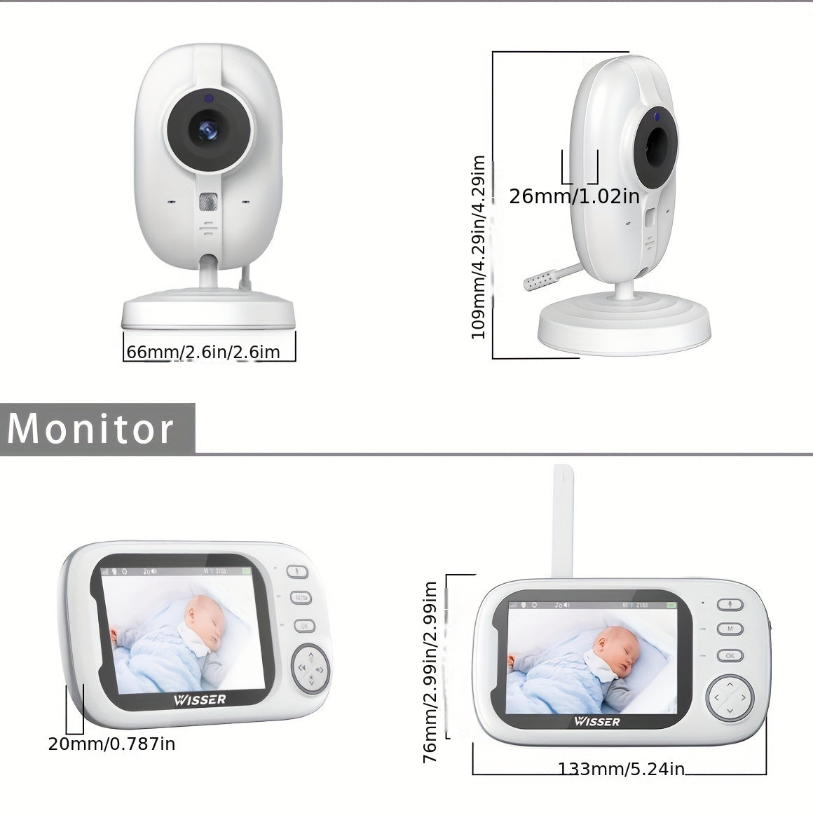 Baby Monitor Night Vision Camera For Parents Home Use