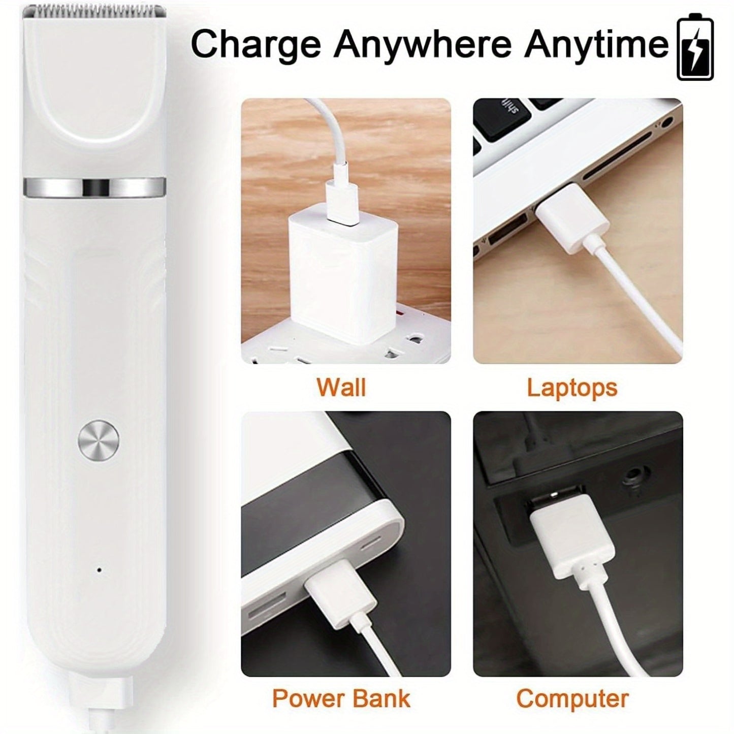 Dog Hair Clipper Set Low Noise USB Rechargeable Pet Grooming