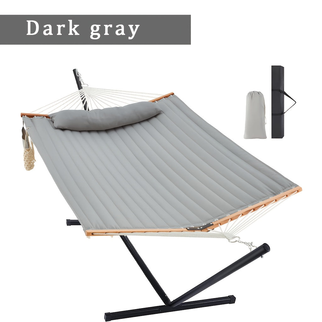 PIONEERWORKS Heavy-Duty Two-Person Hammock With Steel Stand