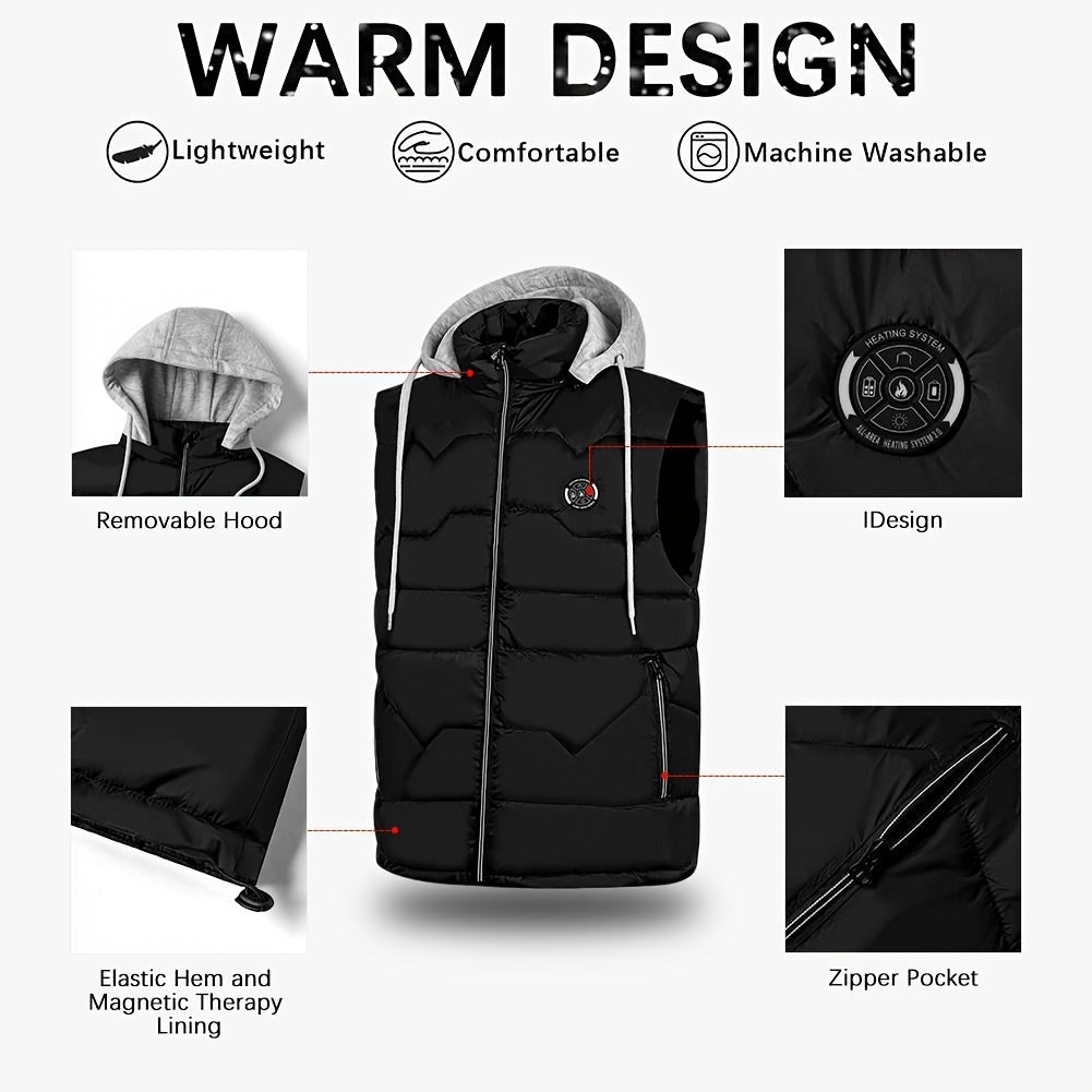Heated Vest With USB Battery For Winter Outdoor Activities