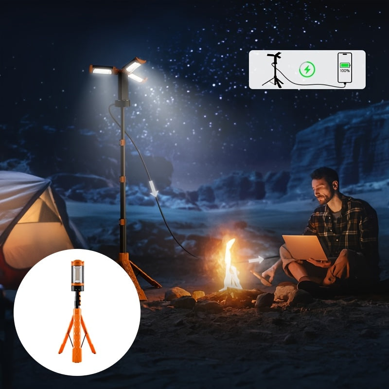 AUXTUR Portable Camping Light with Stand, Rechargeable Camping Lamp, 15000/20000mAh High-Capacity Battery, Tent Lights for Camping, Power Outages, Hiking, Fishing, Thanksgiving Christmas Birthday Anniversary Surprise Gifts fo