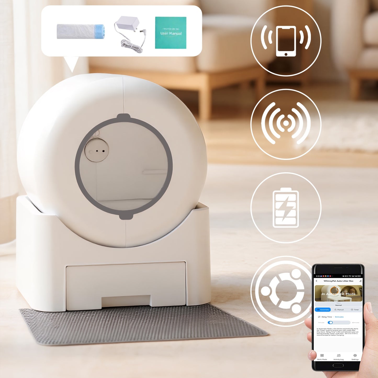 Vanch Smart Self-Cleaning Cat Litter Box Pro With WiFi App
