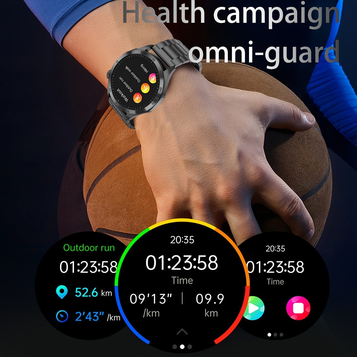 YYKY Smartwatch With 380mAh Battery And AMOLED Display