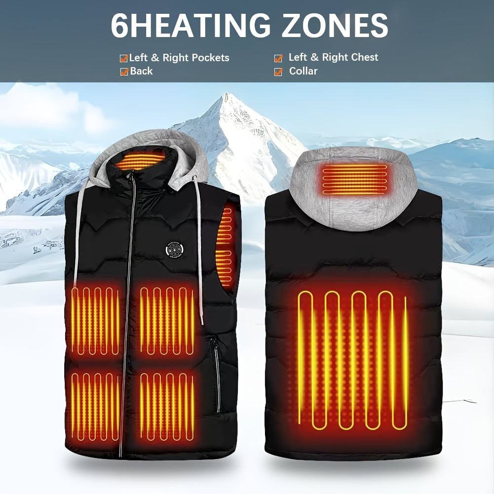Heated Vest With USB Battery For Winter Outdoor Activities