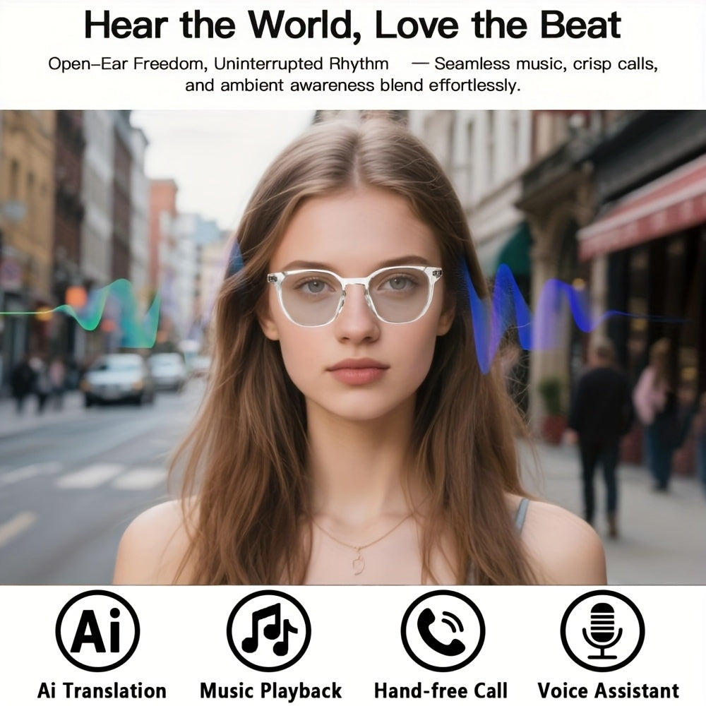 Ai Translator Smart Glasses Multi-Language Translation With Photochromic Lenses