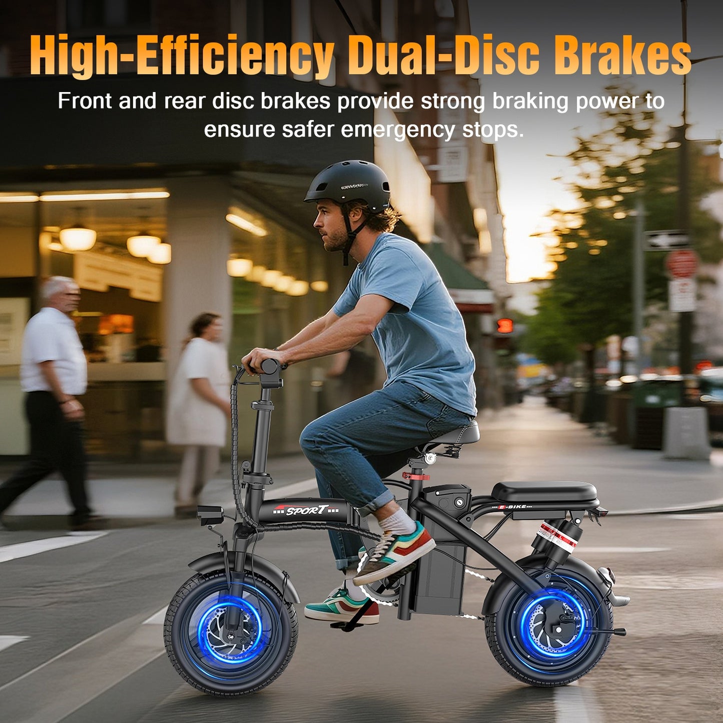 Electric Bike Folding 650W 48V Rechargeable Battery