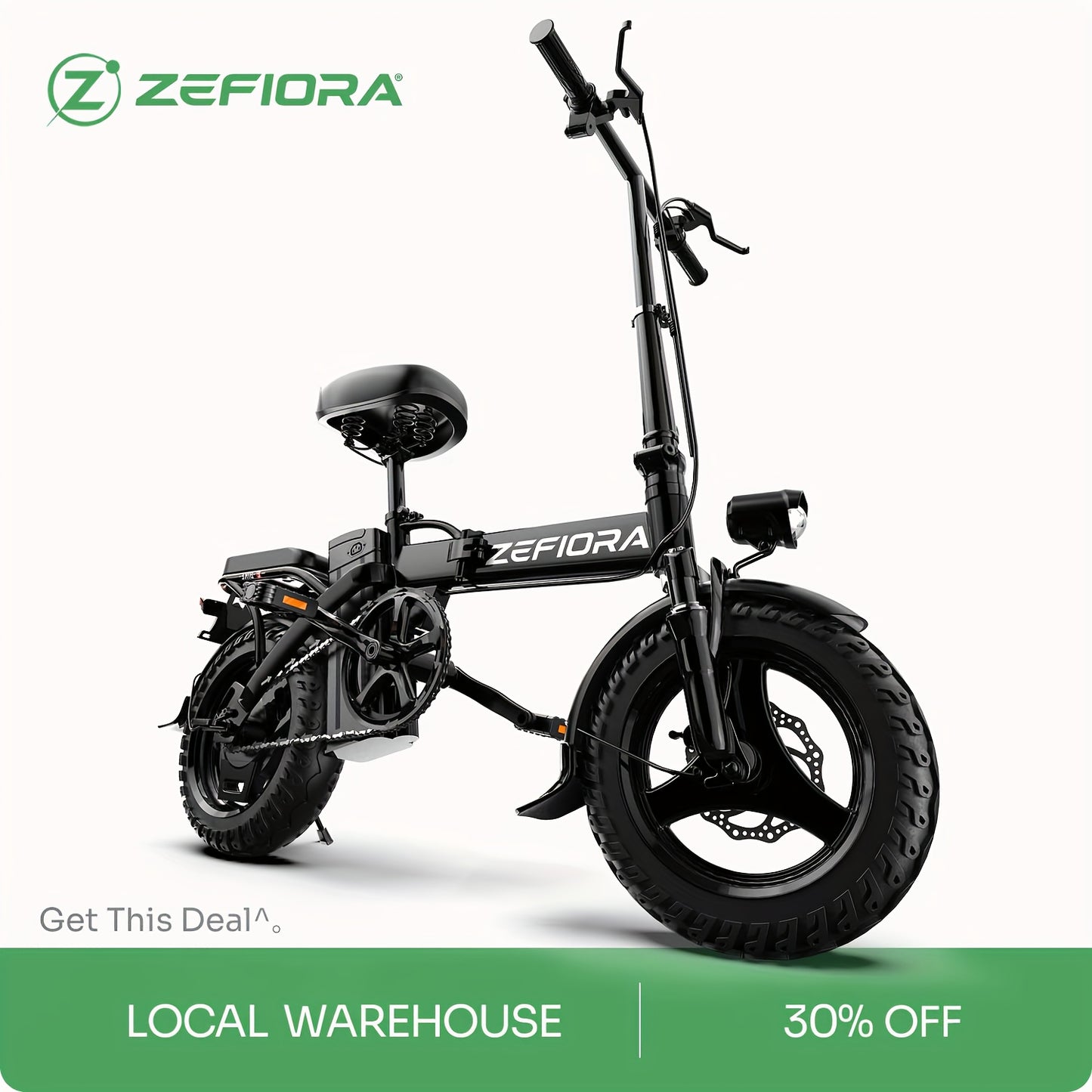Folding Electric Bicycle 740W Motor, Removable 48V Battery