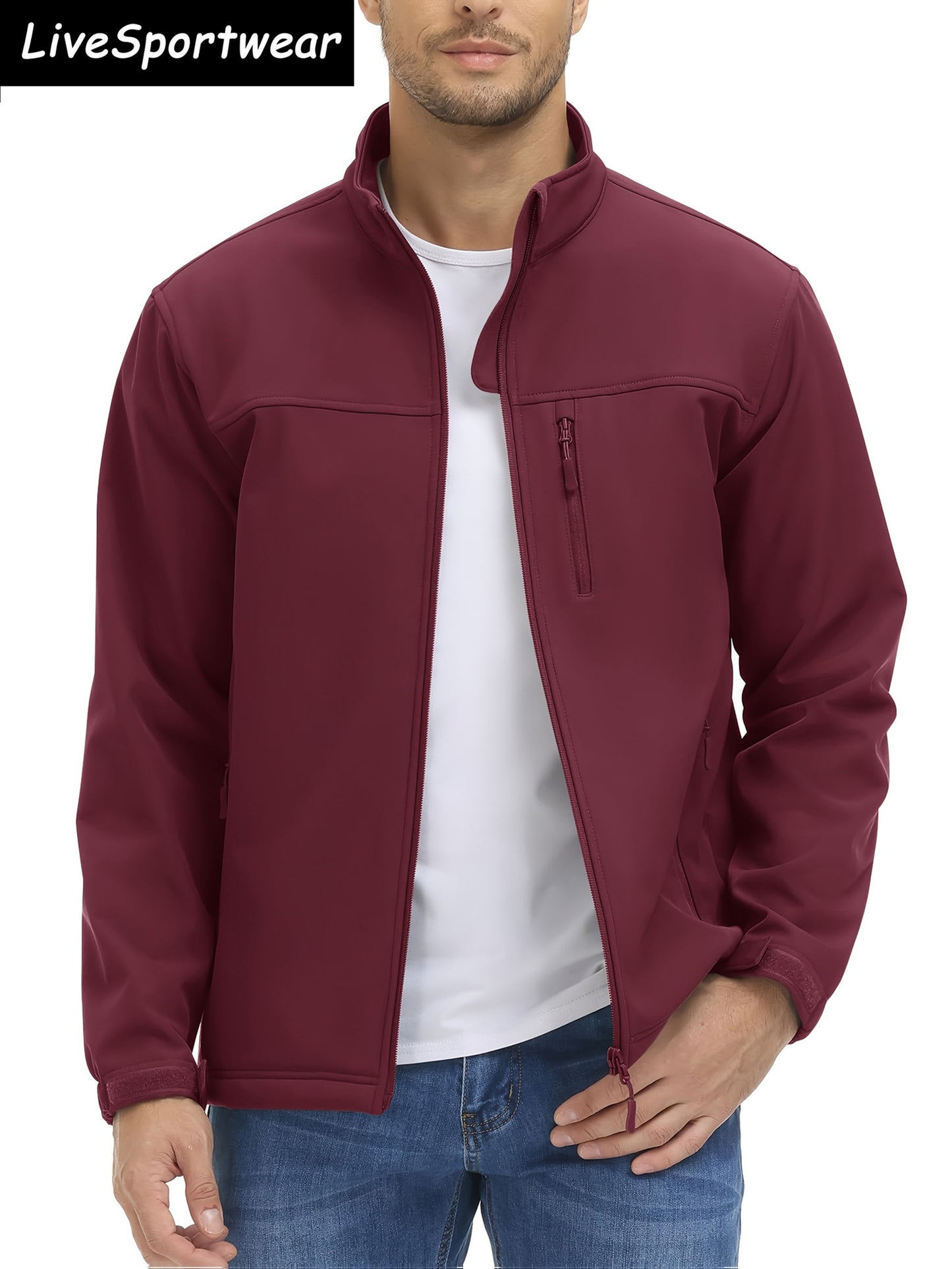 MAGNIVIT Men's Winter Softshell Jacket Windproof Lined Fleece