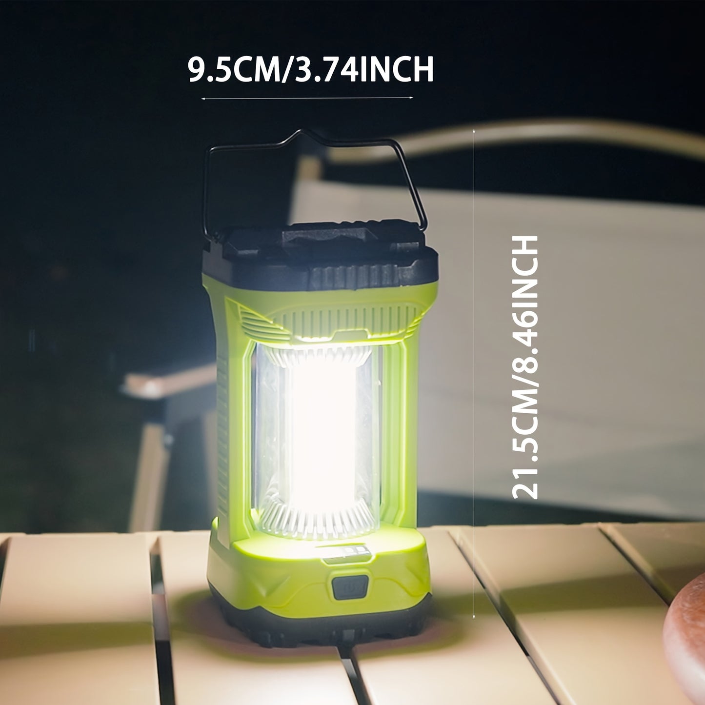 Rechargeable Camping Lantern - 1000LM Ultra Bright LED, 4000Mah Battery, 4 Modes & Emergency Light, 360° Illumination for Power Outages, Hiking, Tent, Portable with Hanging Hook