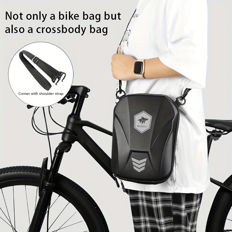 WOLFILIST Bike Handlebar Bag EVA Hard Shell Waterproof 3L