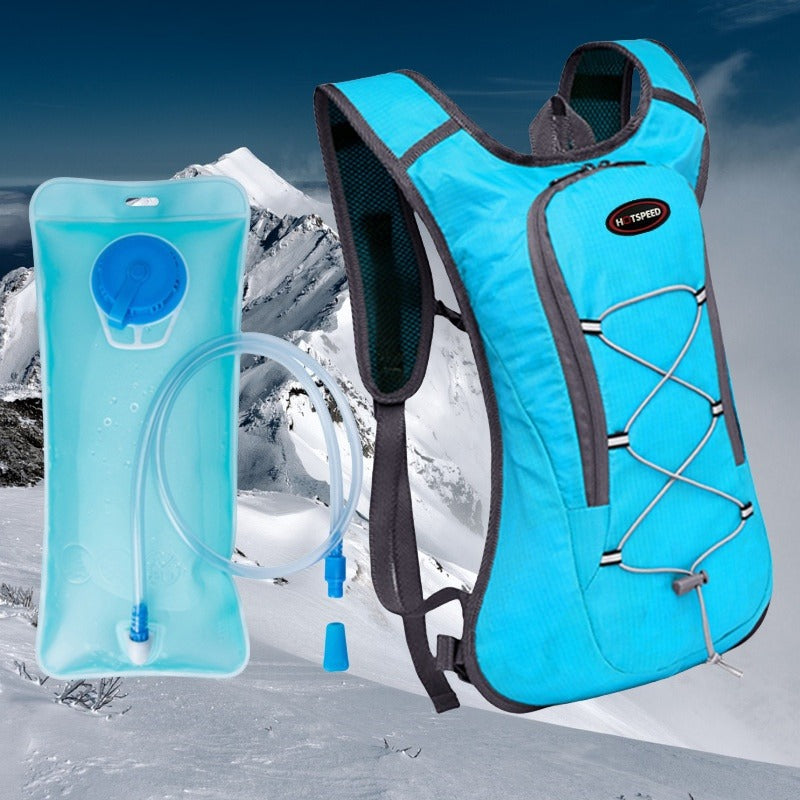 Sports outdoor breathable ultralight bicycle backpack with 2L water bag, outdoor sports cycling backpack, camping hiking running water bag