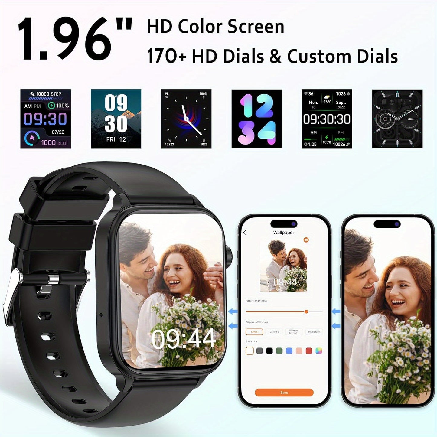 Marsyu Smartwatch Health Monitoring With Multi-Sport Modes