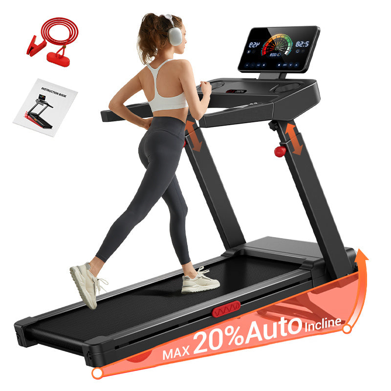 UMAY Treadmill Automatic Incline Foldable Home Gym