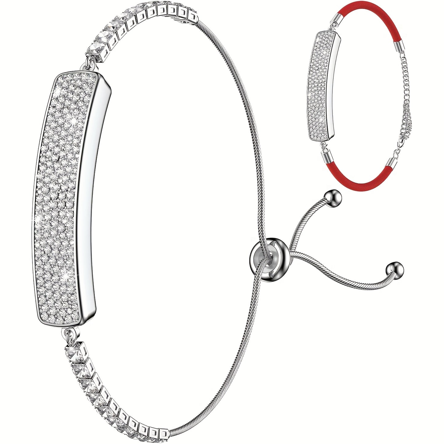 Smart Band With Luxury Diamond Bracelet Fitness Tracker For Women