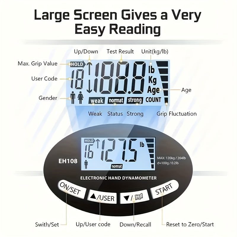 DRASPOTEE Electronic Hand Grip Strength Trainer For Exercise And Training