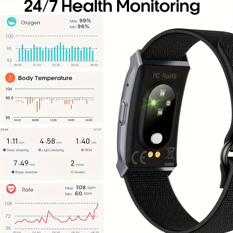 Smart Bracelet, Unisex Fitness Tracker, Remote Photo Taking, Steps, Distance, Calories Counting, Exercise Modes, Daily Activity Monitoring, Daily Activity Tracker | Stylish Design, Fashionable Fitness Tracker, Gift, Holiday,