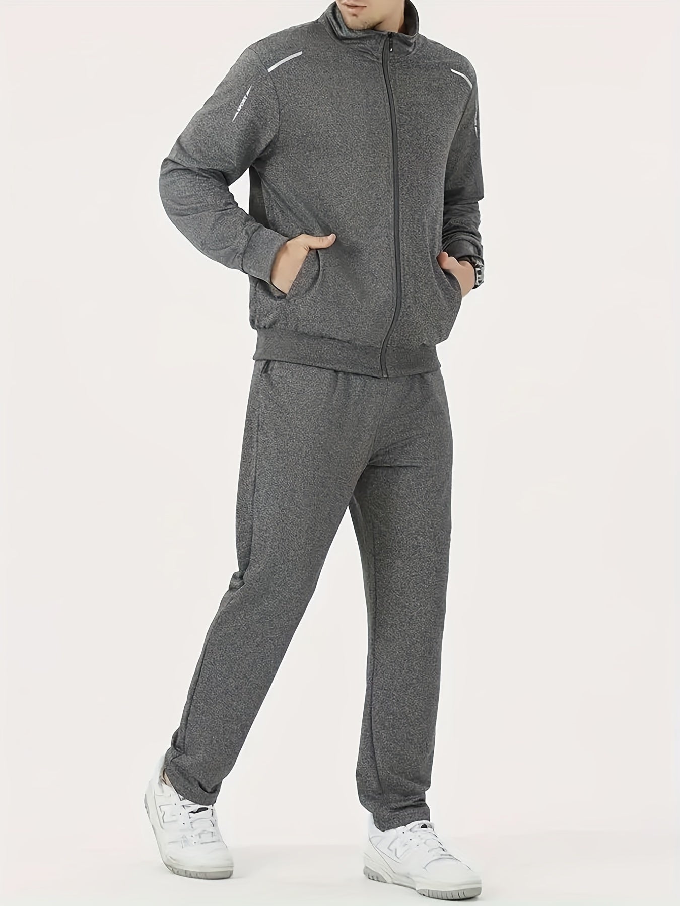 Men's Casual Sports Set: Breathable Polyester Hoodie And Joggers