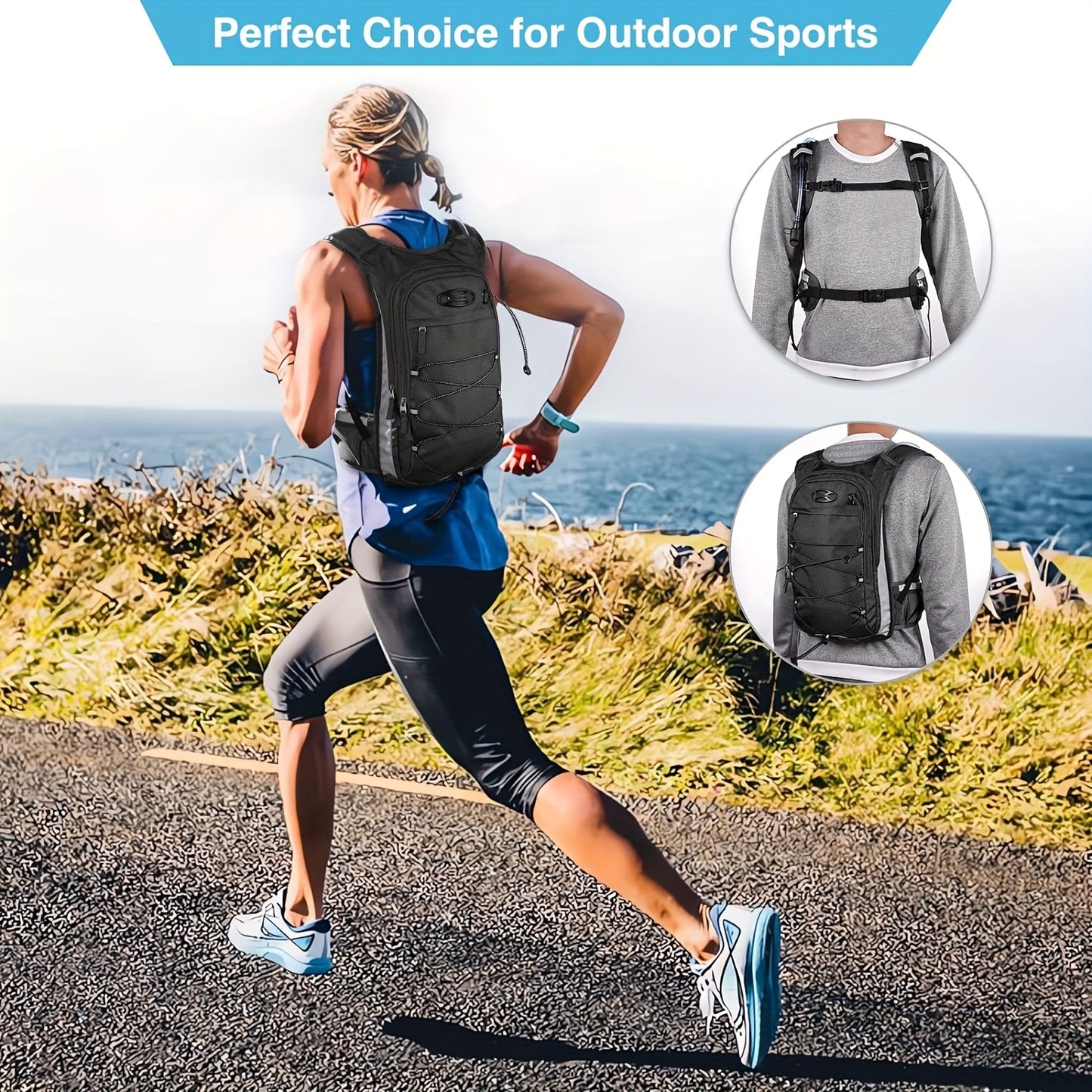 4.76gal Hydration Backpack, Insulated Hiking Water Backpack With 101.44oz TPU Water Bladder, Lightweight Hiking Running Cycling Pack, Breathable Daypack For Men & Women