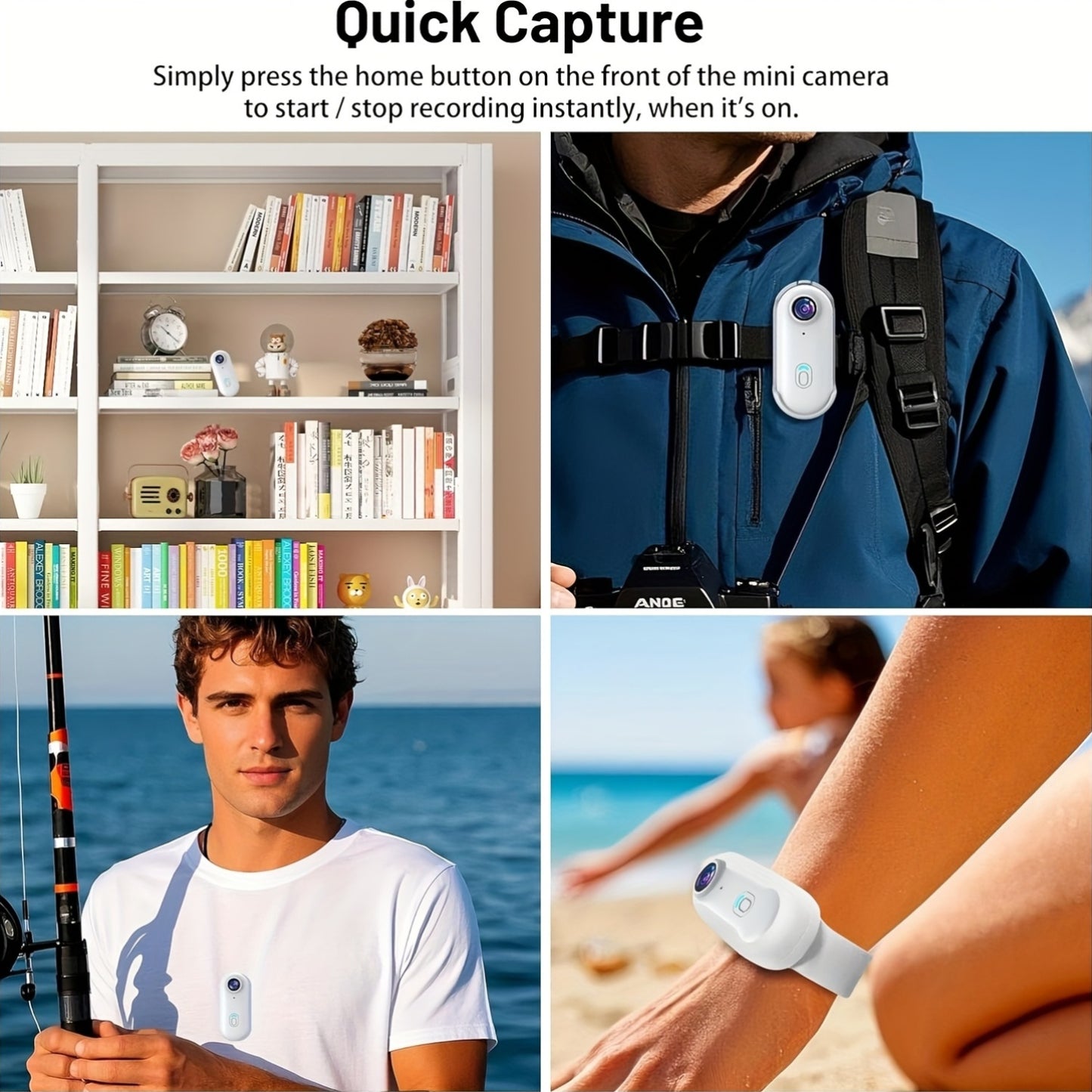MUOXUEQN Action Camera Mini 4K UHD WiFi Portable Body Cam