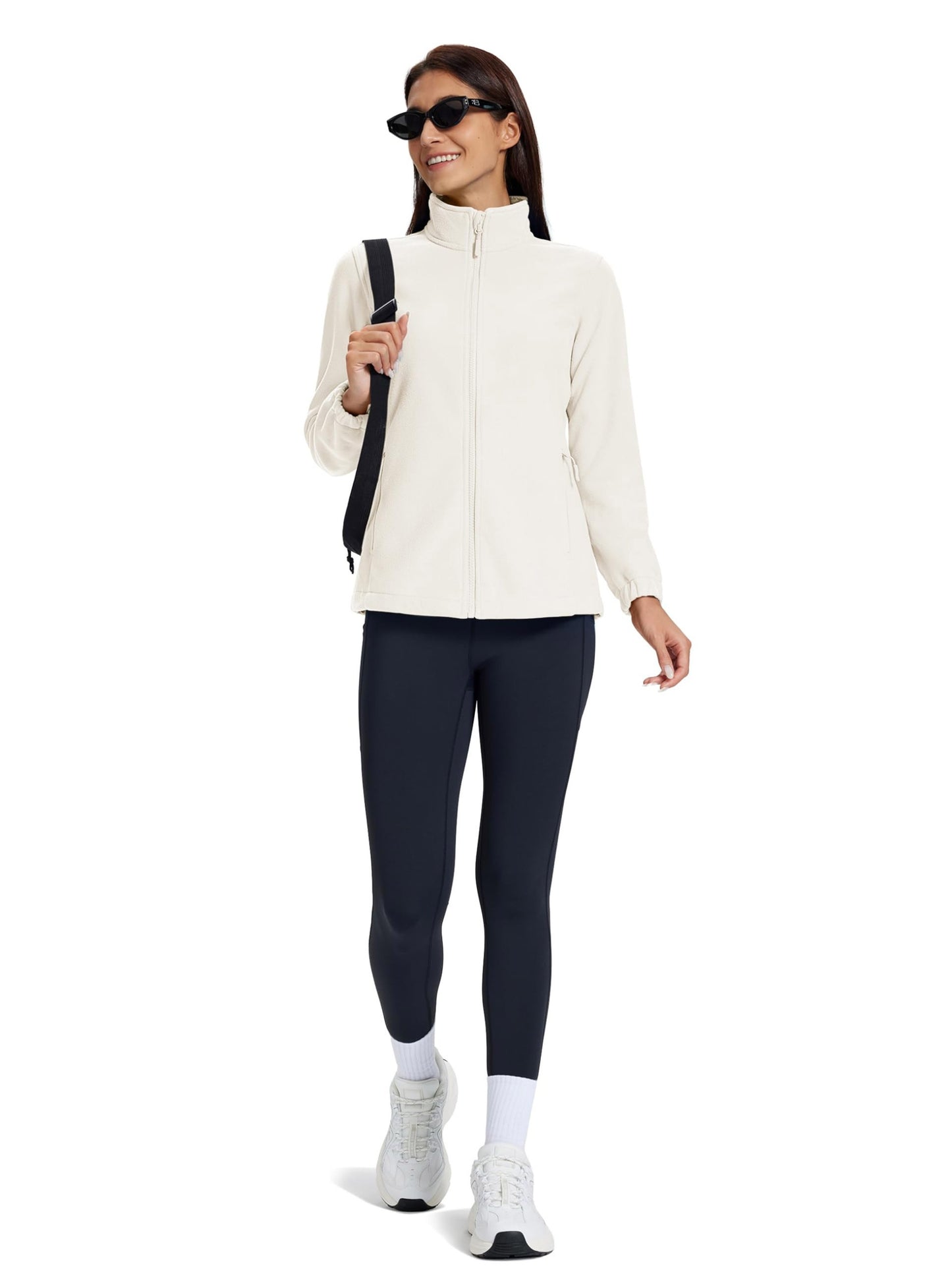 MAGNIVIT Women's Full-Zip Jacket, Stand-Collar Lightweight Polyester