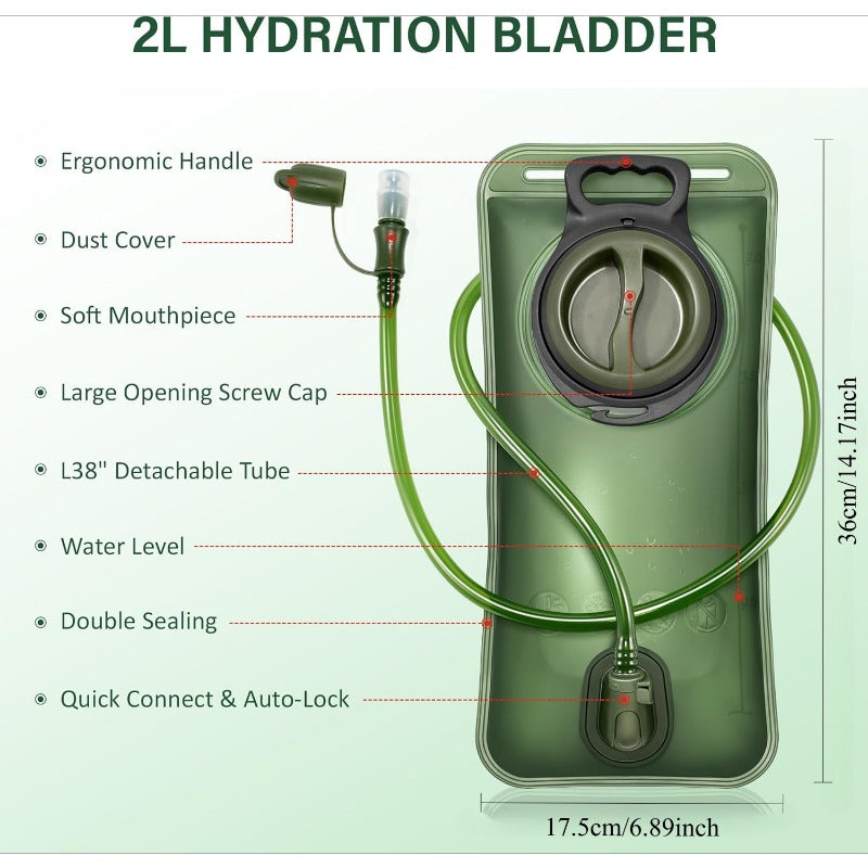 2pcs, Leak Proof Water Bag For Mountaineering Backpacks - Water Bag Replacement For Cycling, Mountaineering, Running, And Mountaineering - Convenient Water Storage Bag Water Reservoir