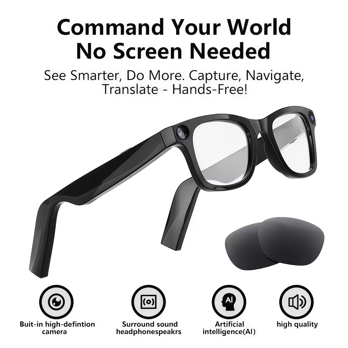 MARK FAIRWHALE Smart Glasses AI Touch Control Real-Time Translation