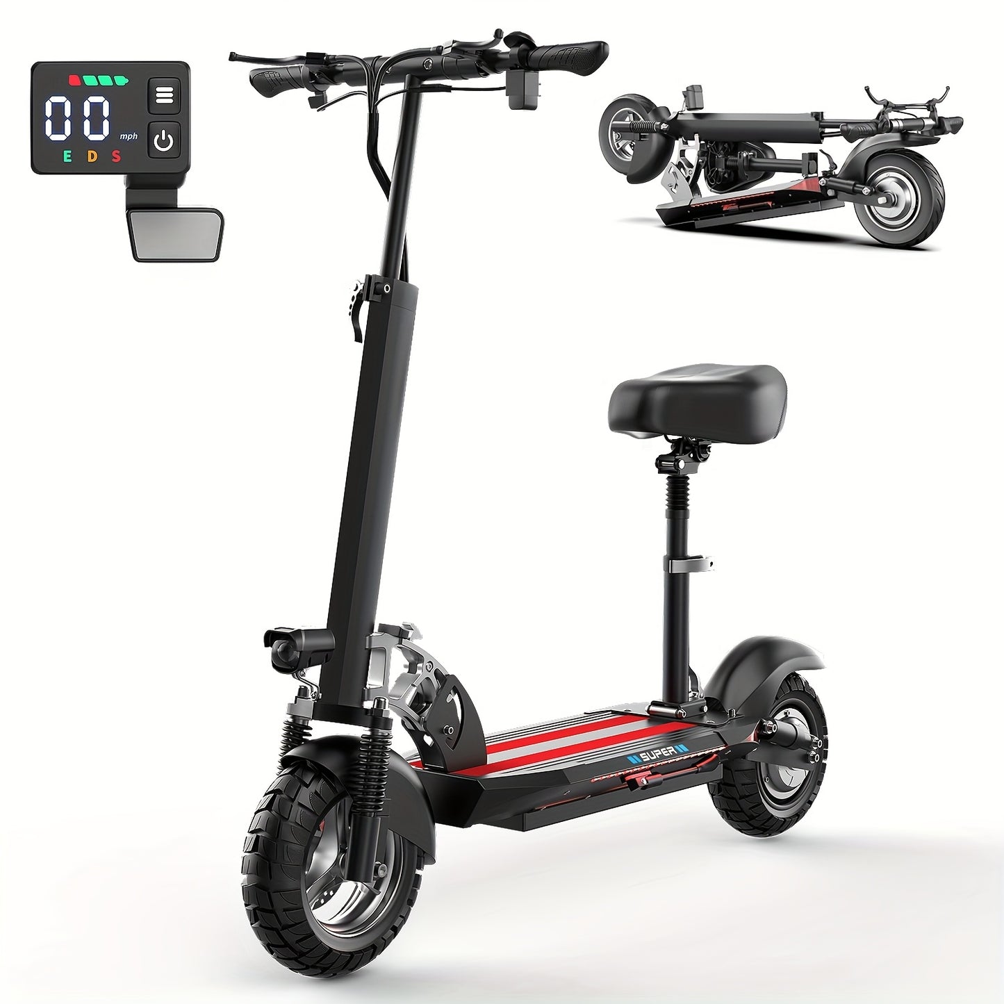 Electric Scooter Foldable 48V 15Ah Battery for Commuting