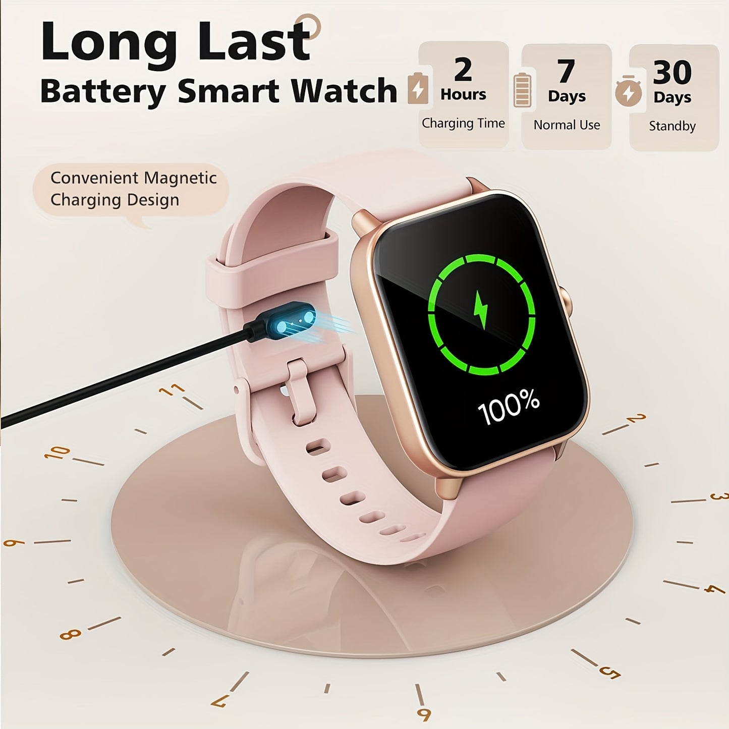 RJHGP Smart Watch Alexa Built-in Calls, Fitness Tracker, Sleep Monitor
